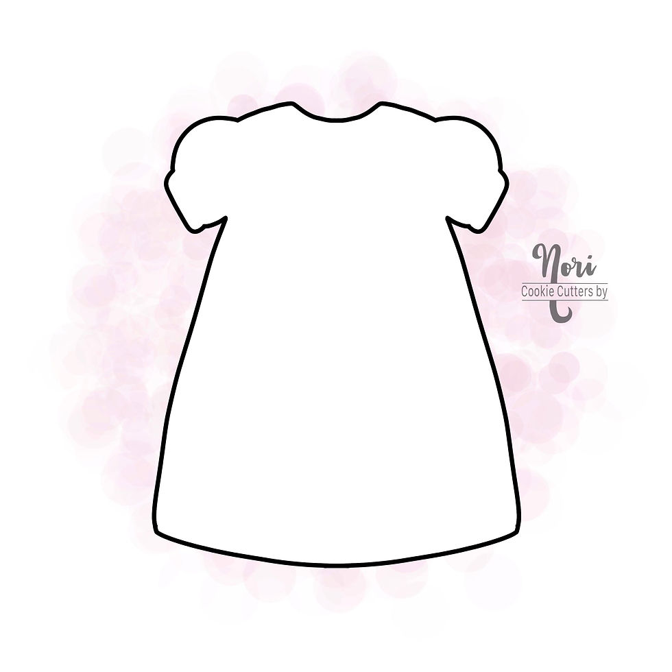 Thumbnail: Baptism, Christening Gown Cookie Cutter - CN0972