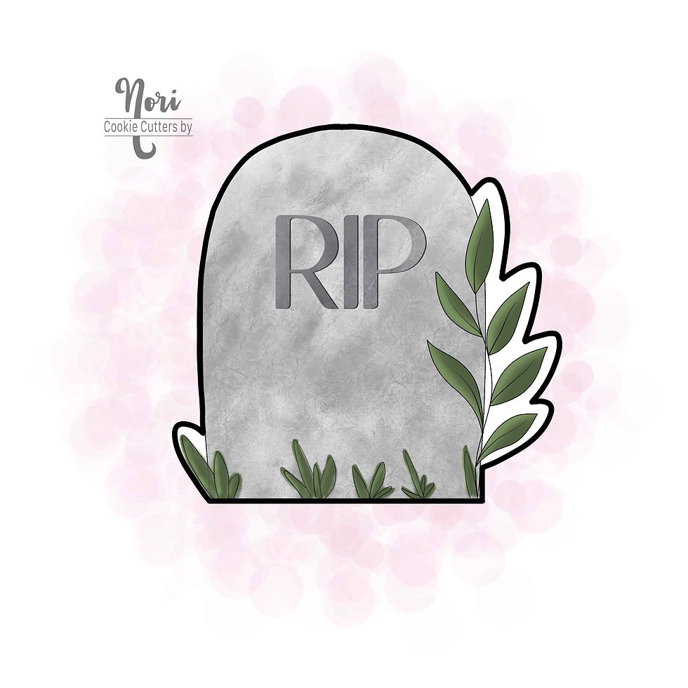 Floral Headstone Cookie Cutter - CN1568