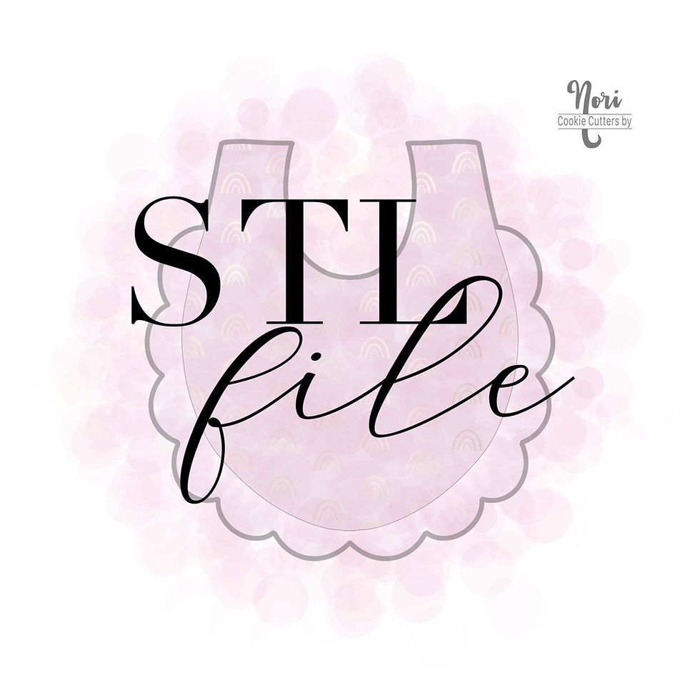 STL File - CN0752 - Scalloped Bib - 3.25”