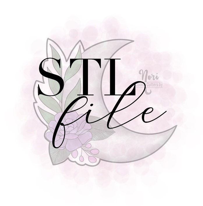 STL File - CN0464 - Floral Moon - 4”