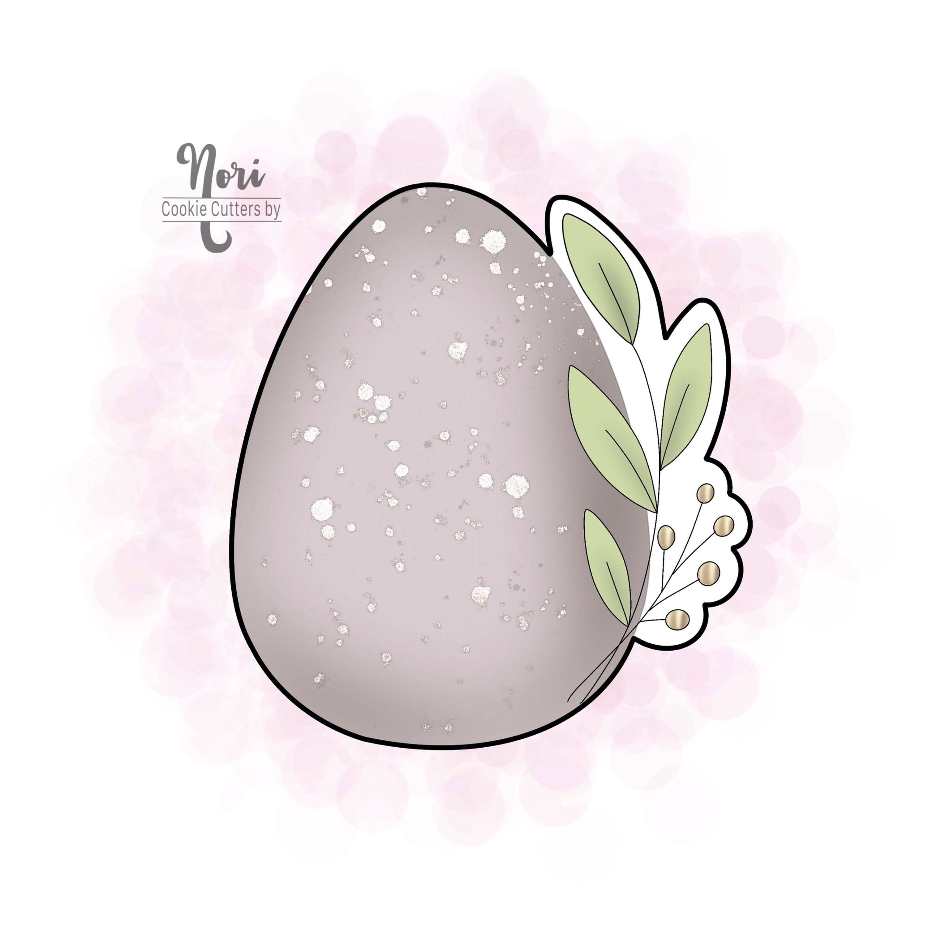 Floral Egg 5 Cookie Cutter - CN1007