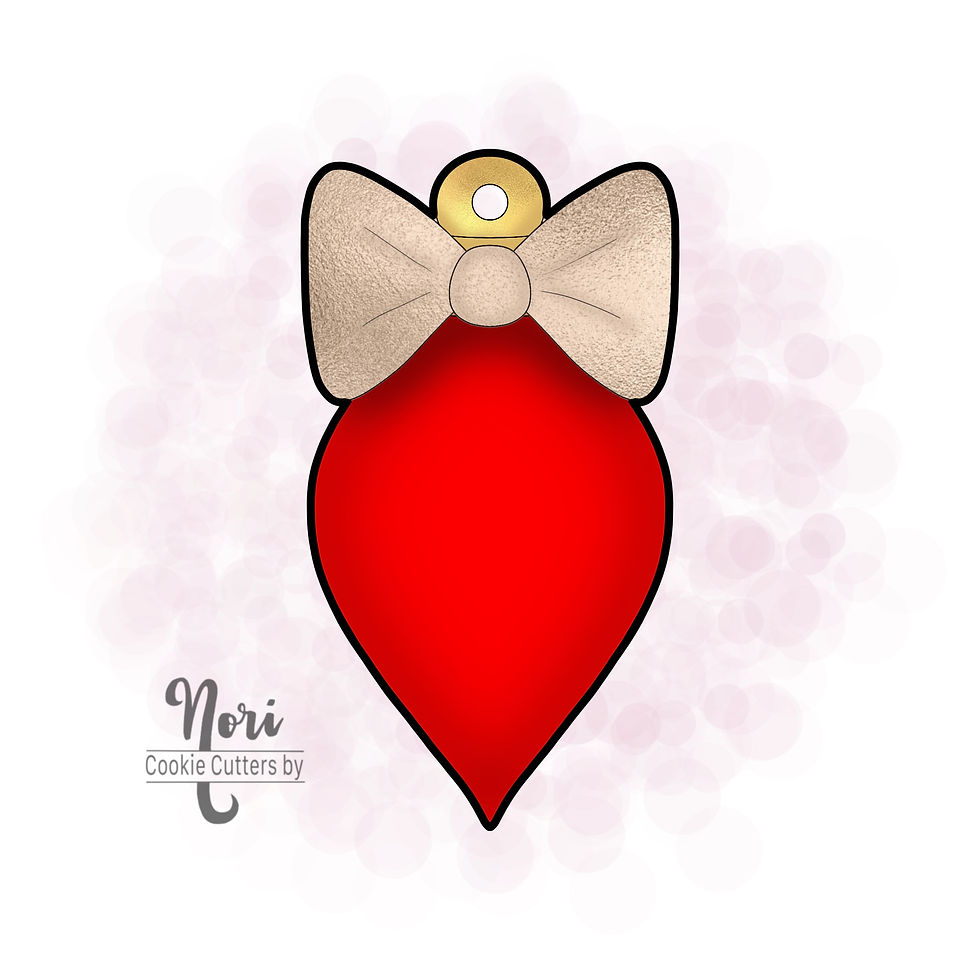 Ornament with Bow 1 Cookie Cutter