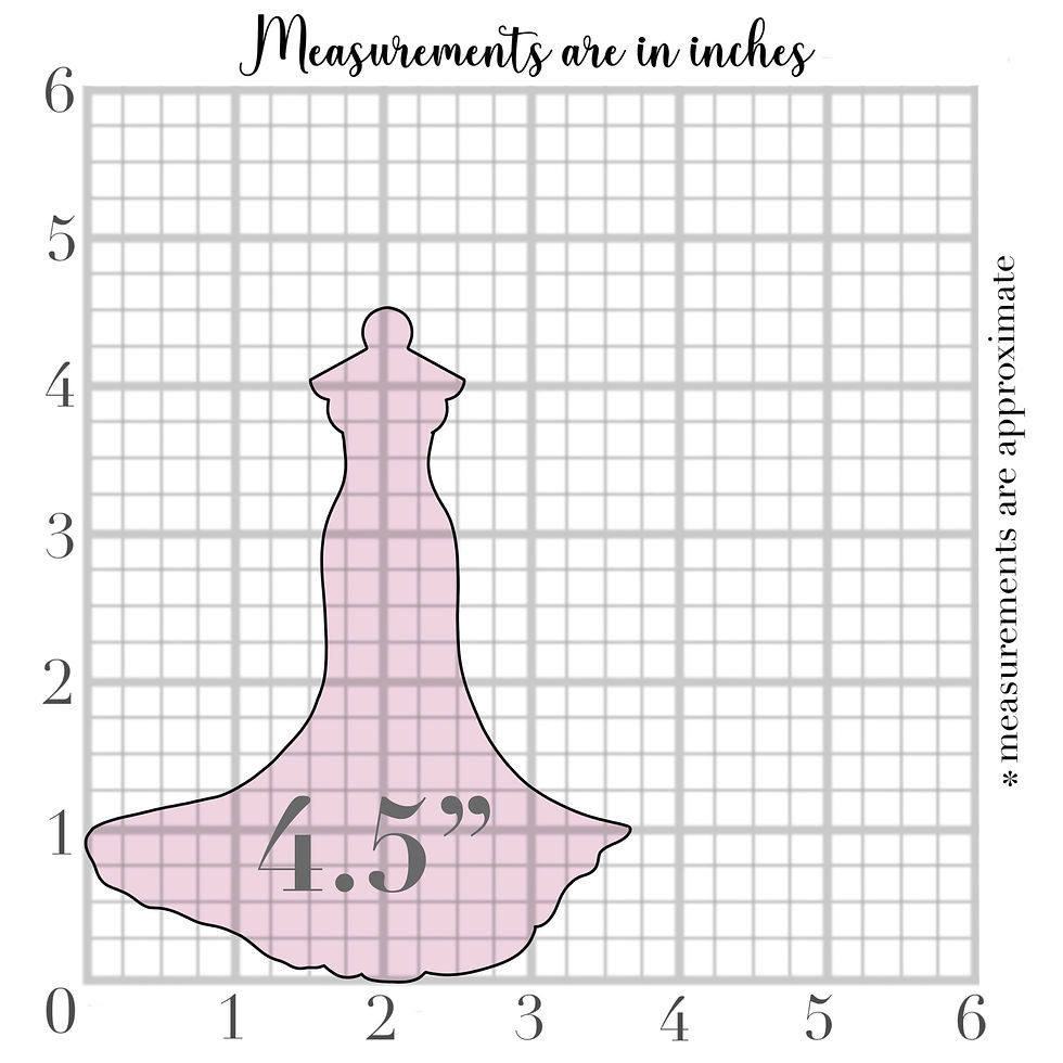 Thumbnail: Wedding Gown 2 Cookie Cutter - CN0061