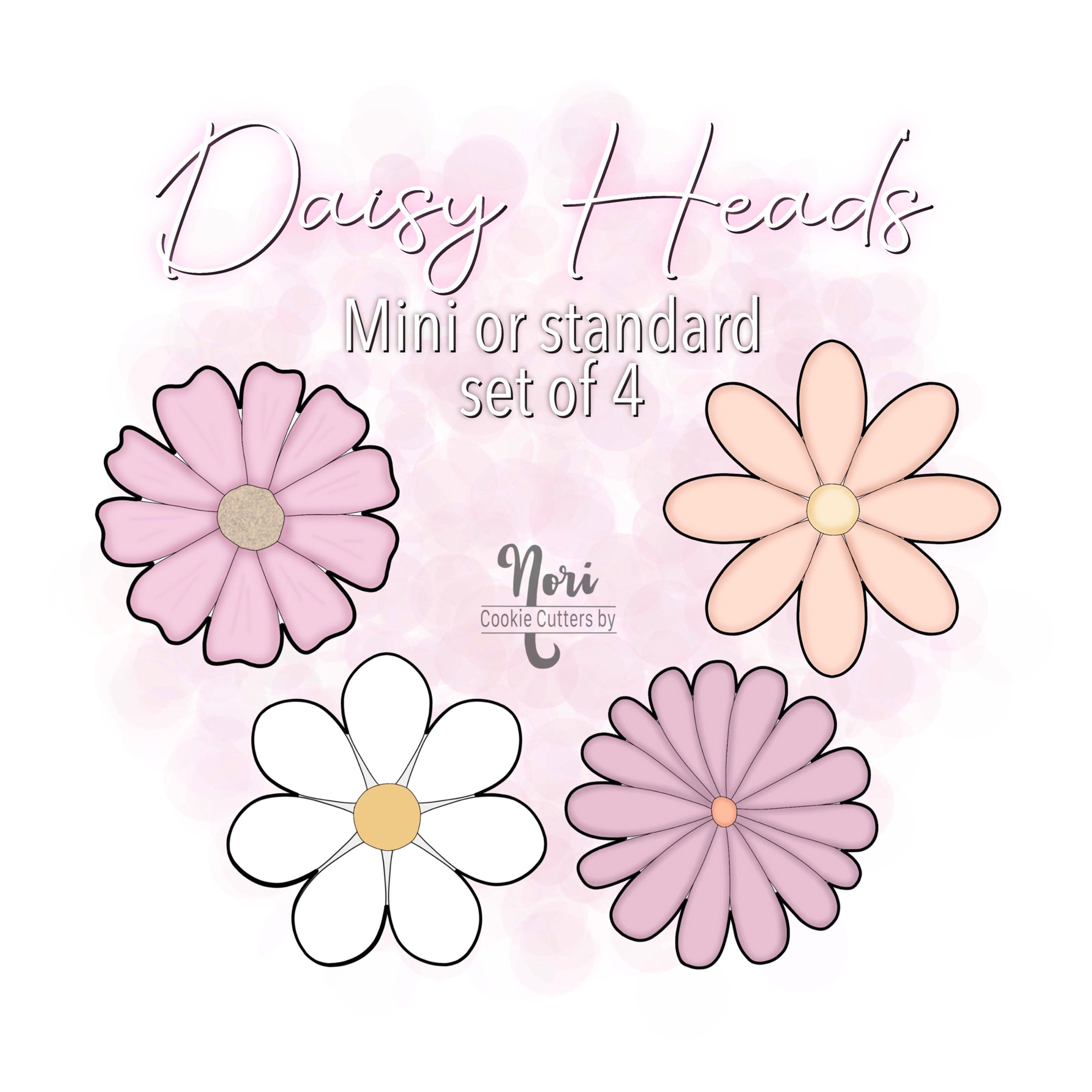 Daisy Heads Set of 4 Cookie Cutters