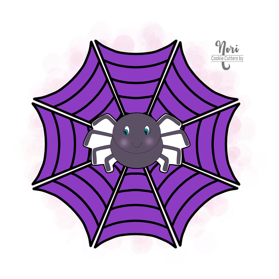 Thumbnail: Spiderweb and Spider 2  piece Platter Set Cookie Cutter - CN0