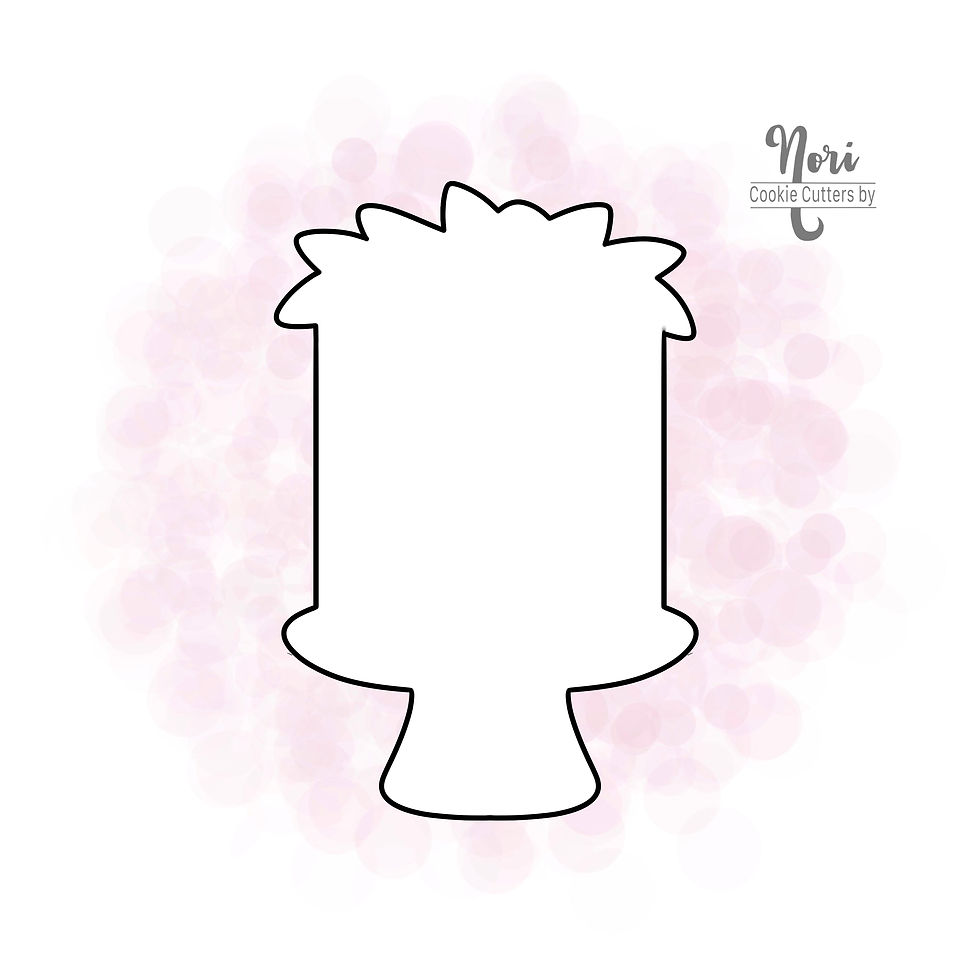 Thumbnail: Floral Cake on a Stand Cookie Cutter - CN1856