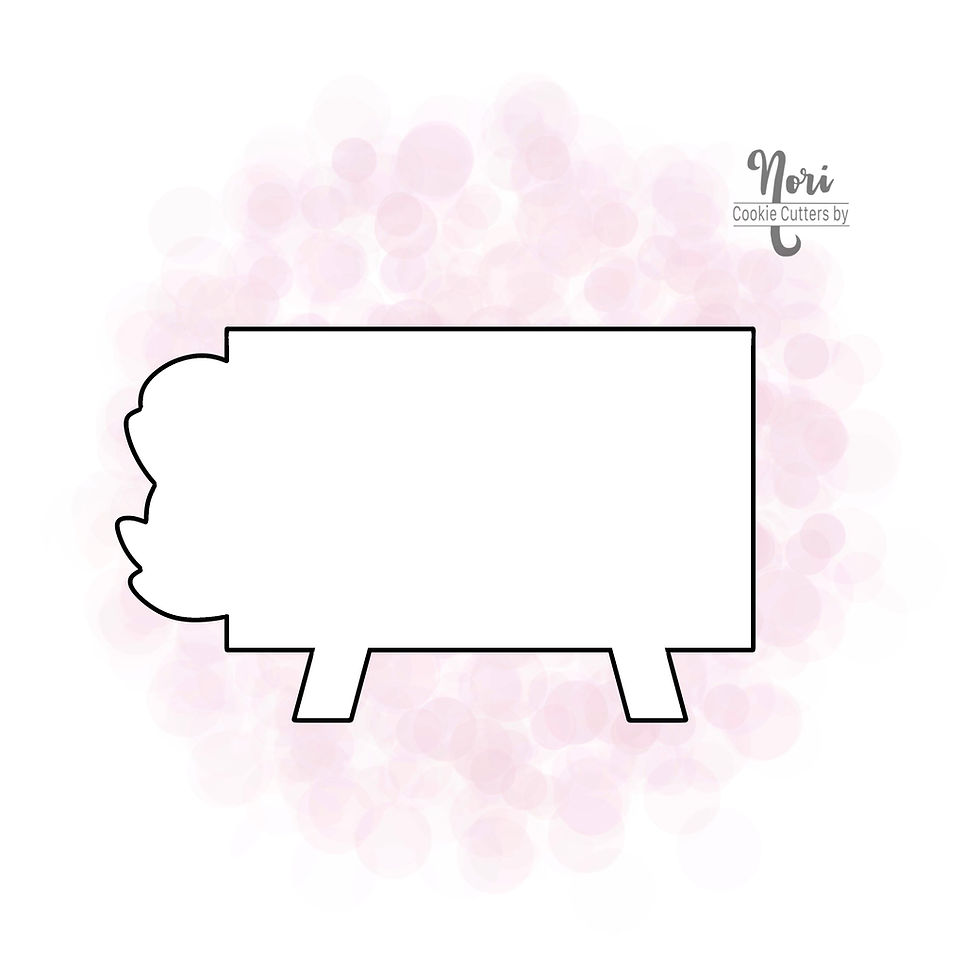 Thumbnail: Floral Easel 3 Plaque Cookie Cutter - CN1807