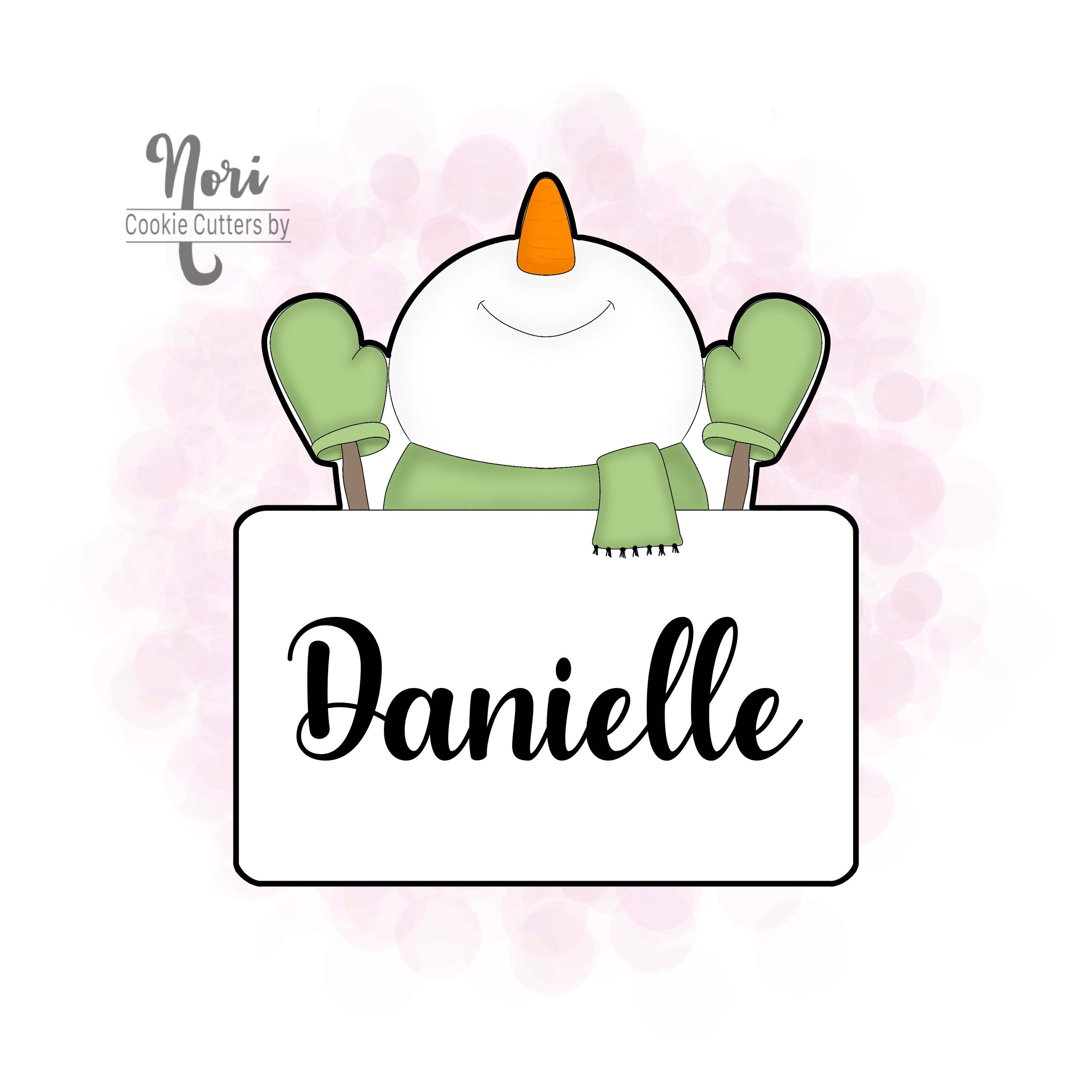 Snowman Plaque Cookie Cutter - CN1348