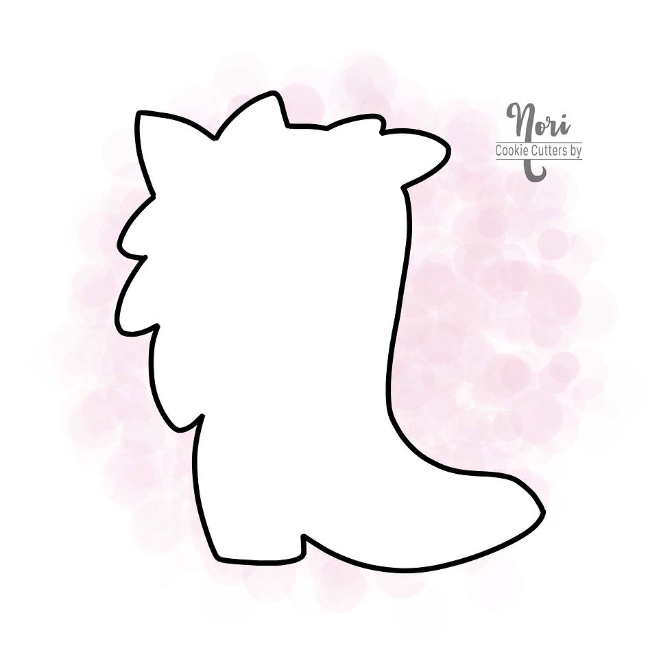 Thumbnail: Floral Cowboy Boots Cookie Cutter - CN1112