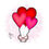 Thumbnail: Heart Balloon Bouquet Cookie Cutter - CN0909