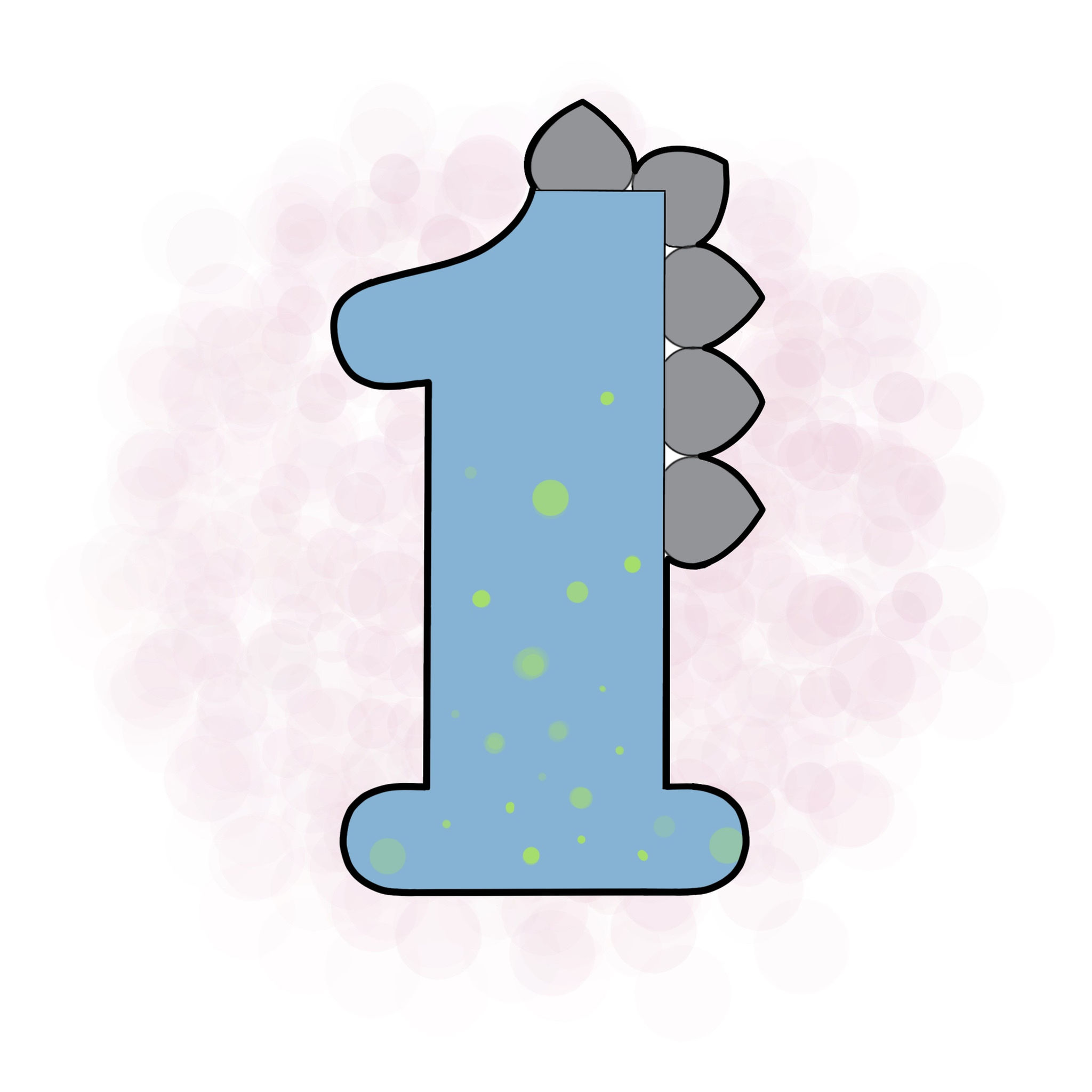 Dino Number 1 Cookie Cutter