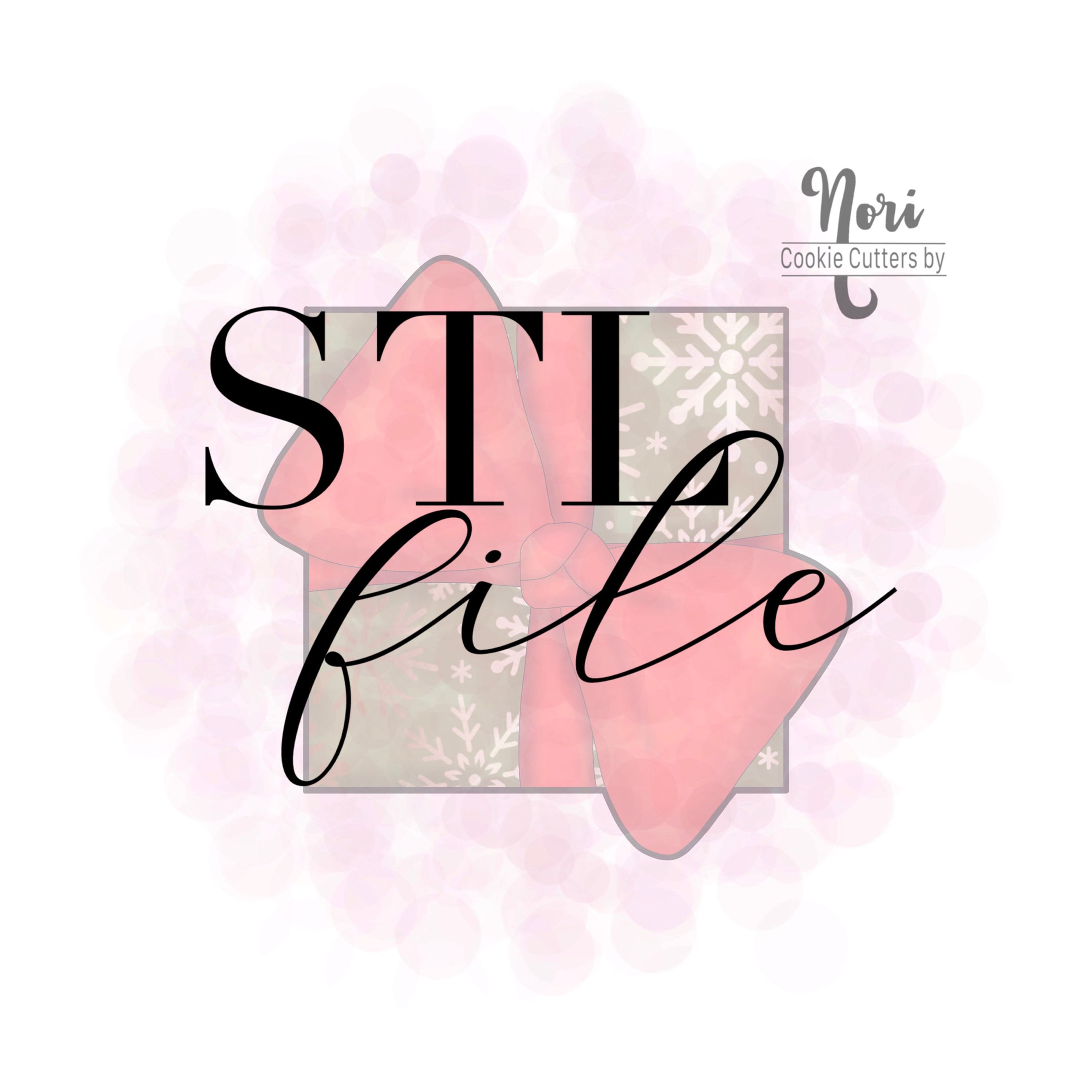 STL File - CN1277 - Gift with Bow 2 - 3.25”