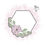 Thumbnail: Floral Hexagon 3 Plaque Cookie Cutter - CN0078