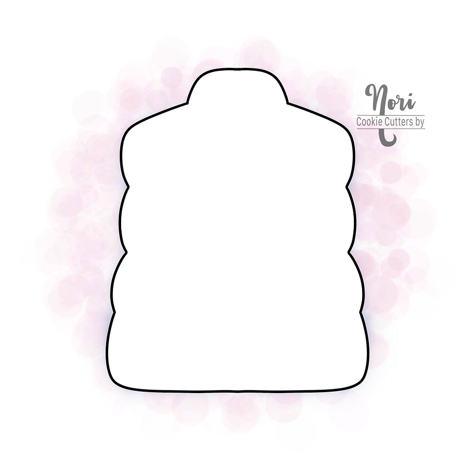 Thumbnail: Puffy Sleeveless Vest Jacket Cookie Cutter - CN1787