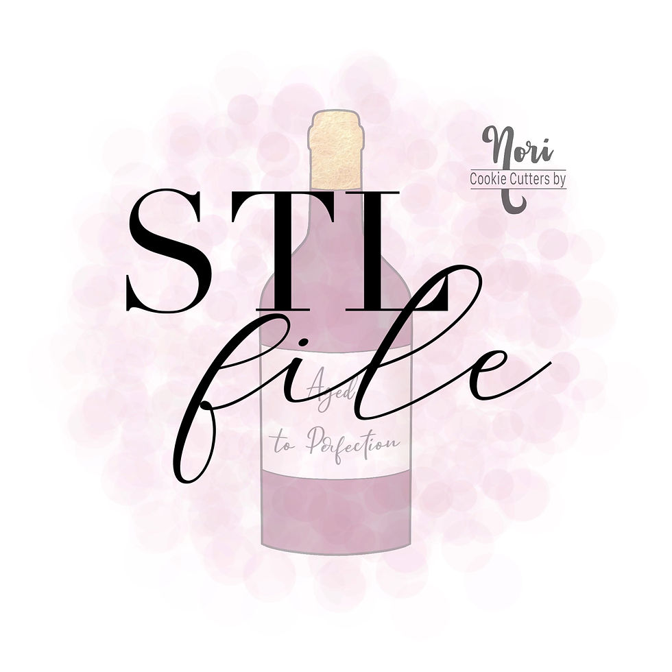 STL File - CN0035 - Wine Bottle - 5"