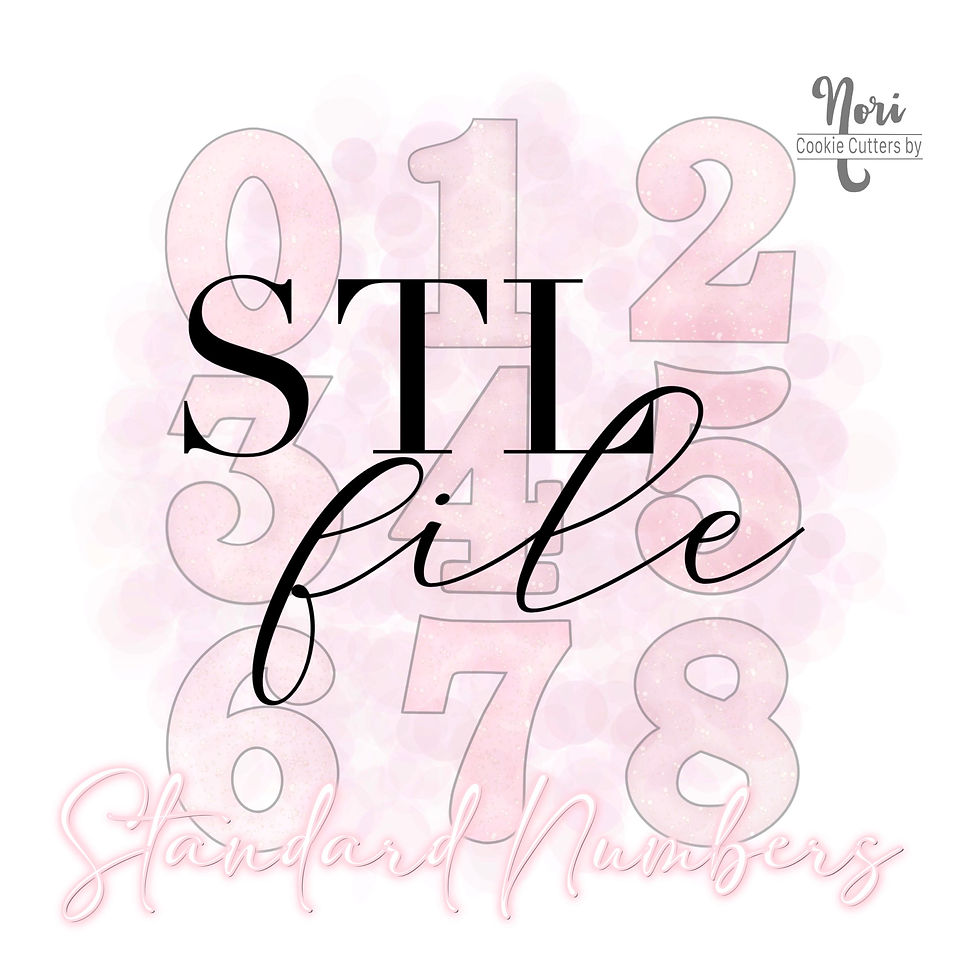 Thumbnail: STL File - Full Number Set 0-9 - 3.75"