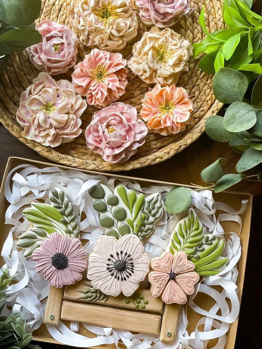 Thumbnail: Kristen’s Cookies Floral Spring 2022 Cookie decorating class set of 8 cutters
