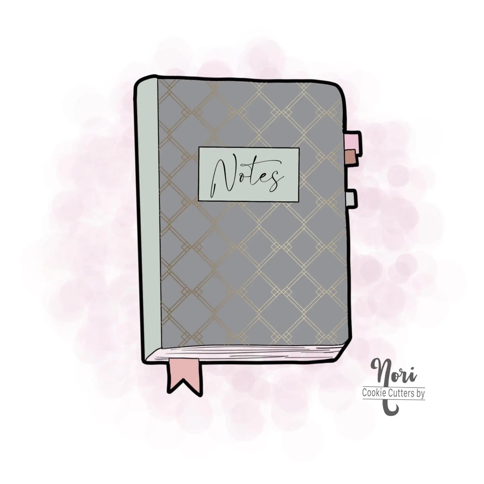 Book with bookmarks Plaque Cookie Cutter - CN0303