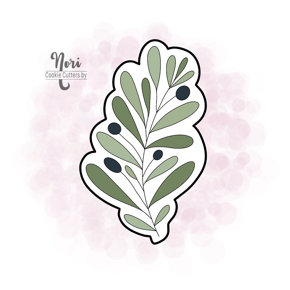 Thumbnail: Floral Branch 12 Greenery Cookie Cutter - CN0560