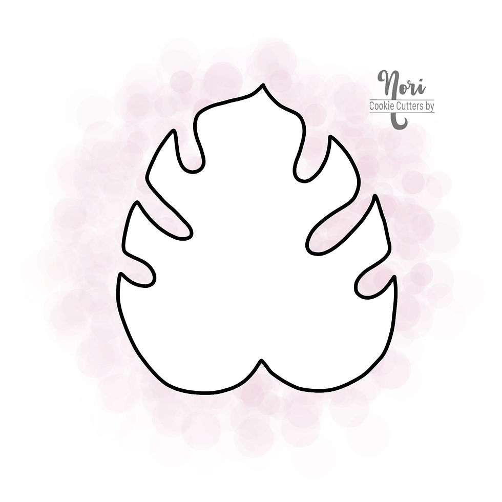 Thumbnail: Monstera Leaf No Cutout Tropical greenery Feather Floral Cookie Cutter - CN0543