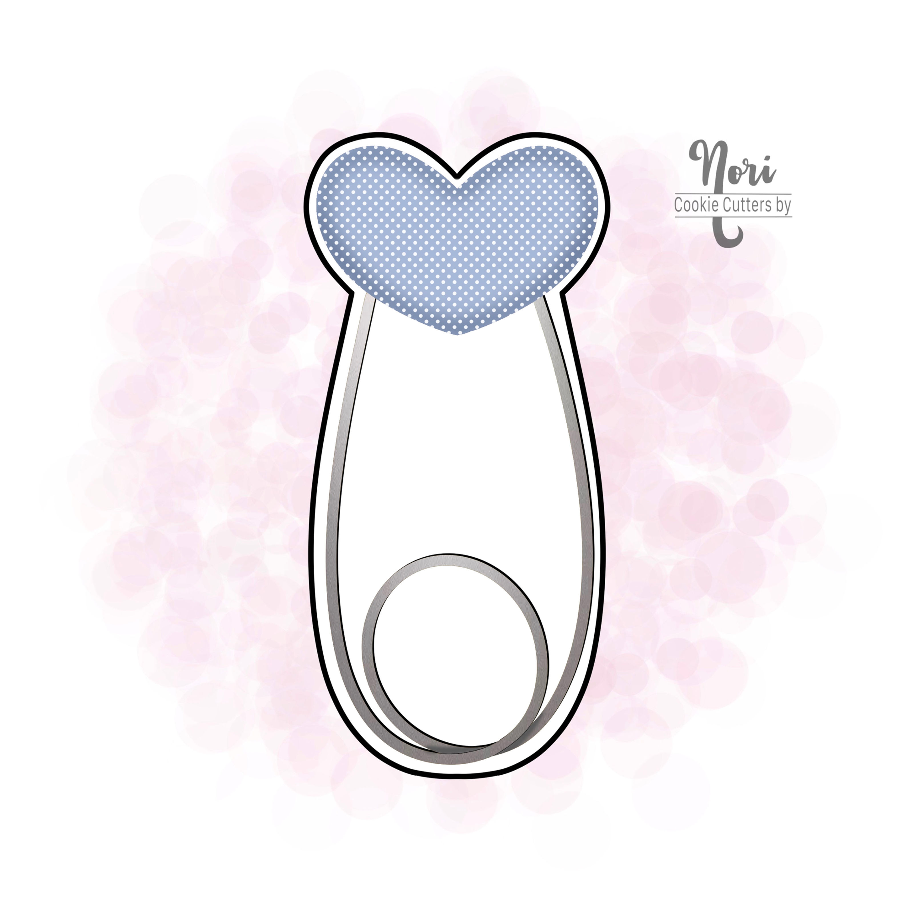Baby Diaper Pin with Heart Cookie Cutter - CN1810