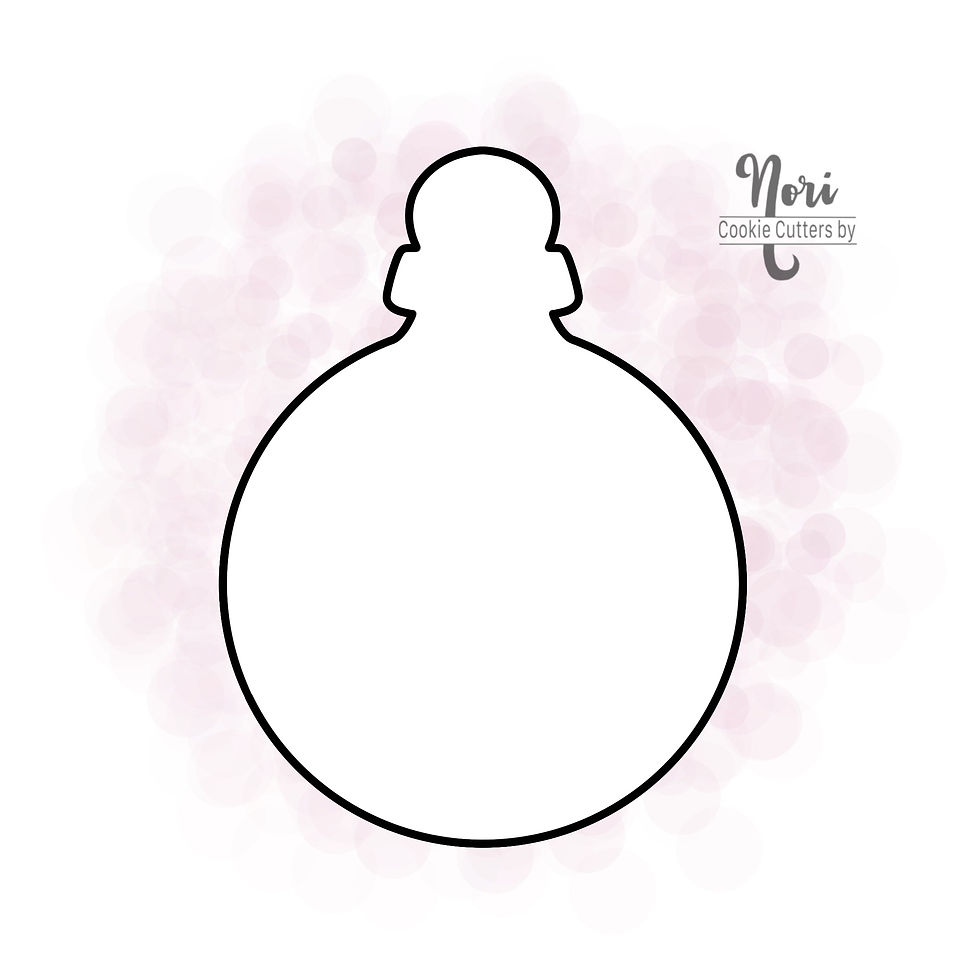Thumbnail: Round Christmas Ornament Cookie Cutter - CN0043
