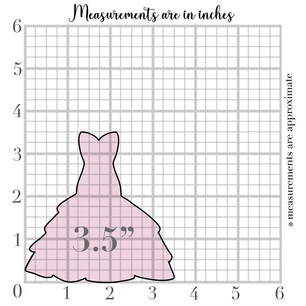 Thumbnail: Wedding Gown 7 Cookie Cutter - CN0376