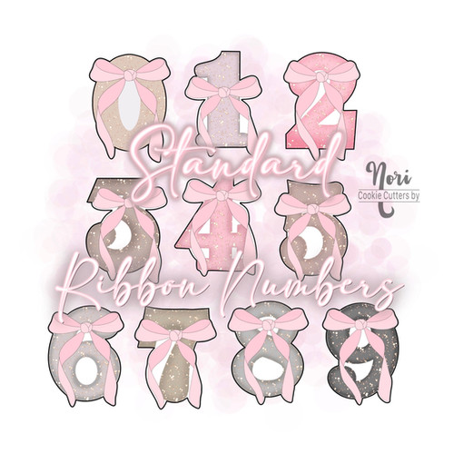 Ribbon Numbers Cookie Cutters Full Set or individual Numbers 0-9 | CC ...