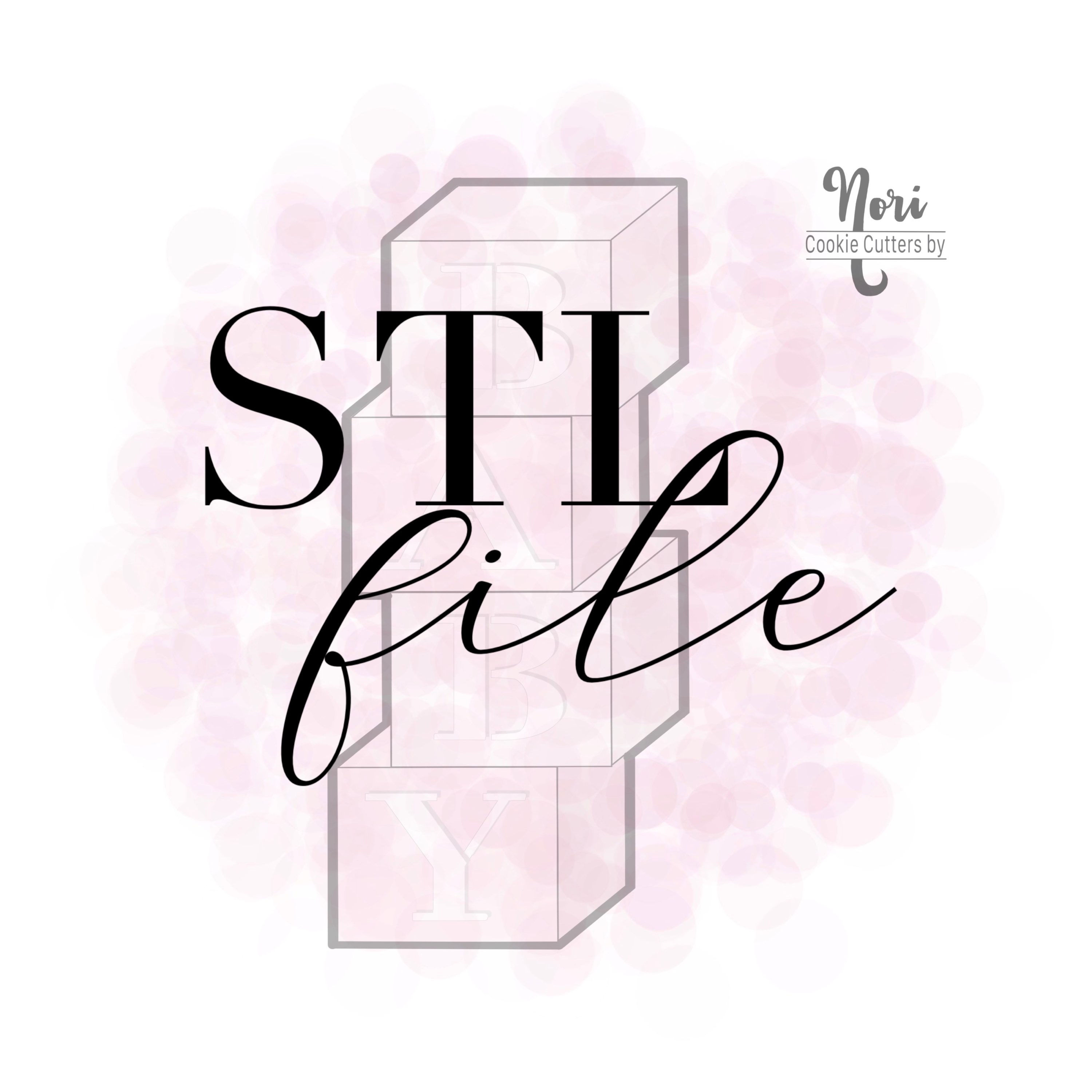 STL File - CN0945 - Baby Blocks - 4.25"