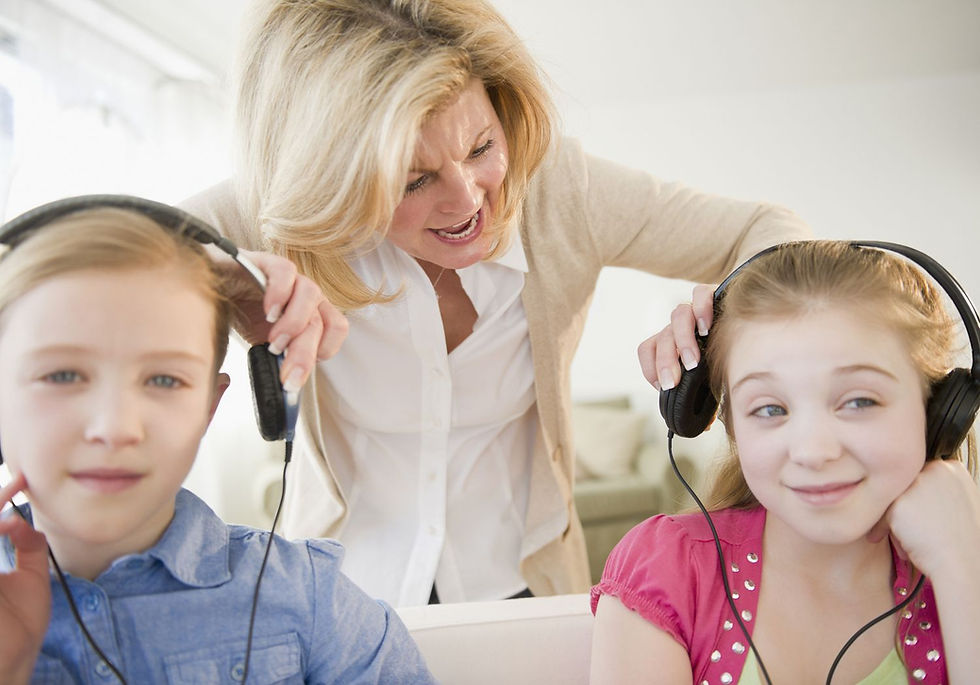 A dog owner being ignored by even her children