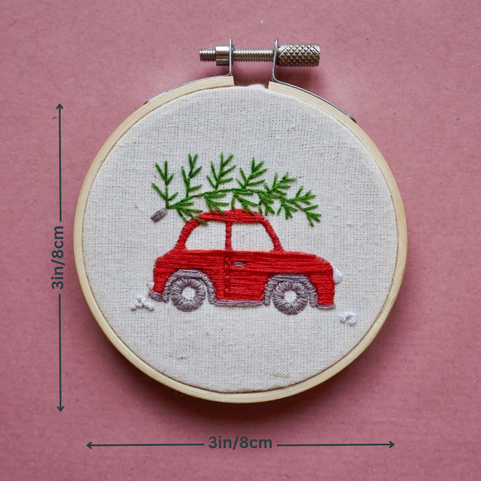 Thumbnail: Christmas Car Embroidery Kit