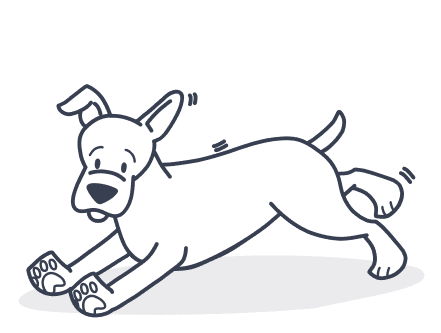 Illustration of a dog running