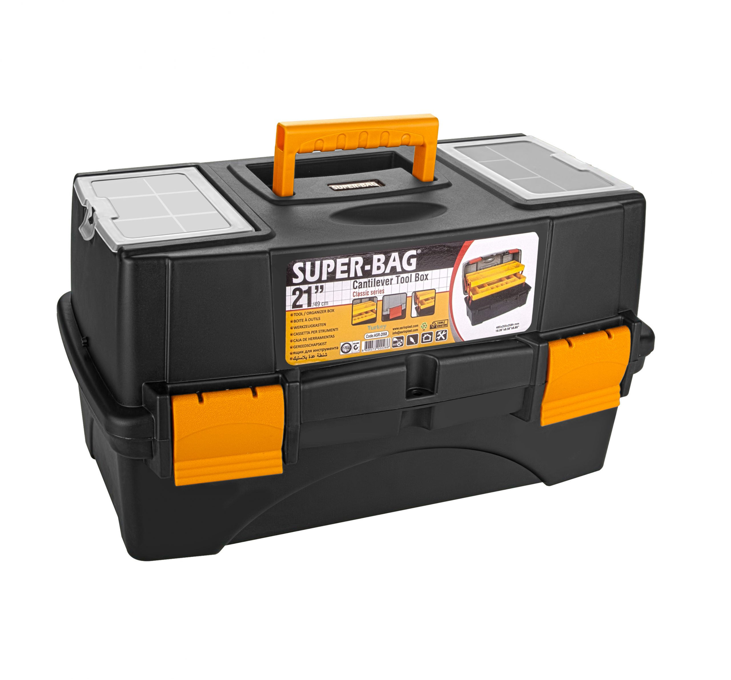 Prof Bag 21'' Takım Çantası 2 Raflı (Siyah) Süper Bag ASR-2068