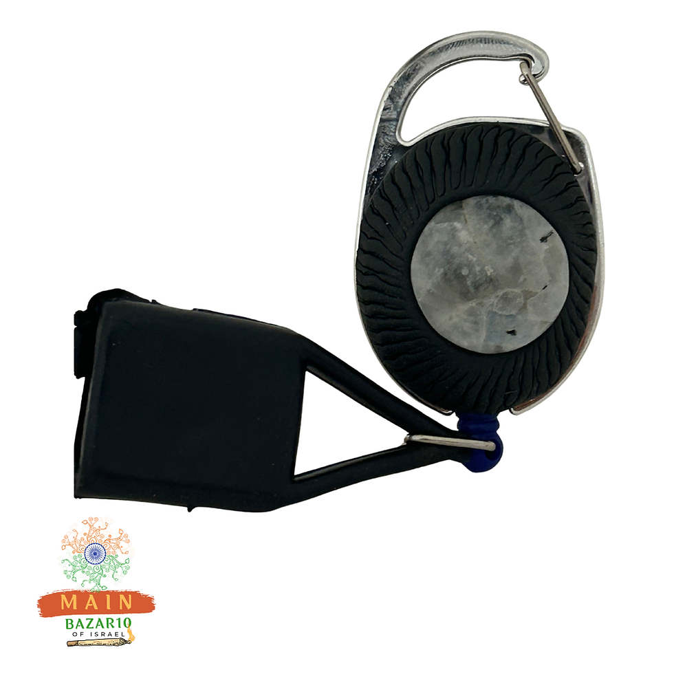 מוטי בננה אבן -מחזיק לקליפר עם אבן מעוצבת וחוט נשלף