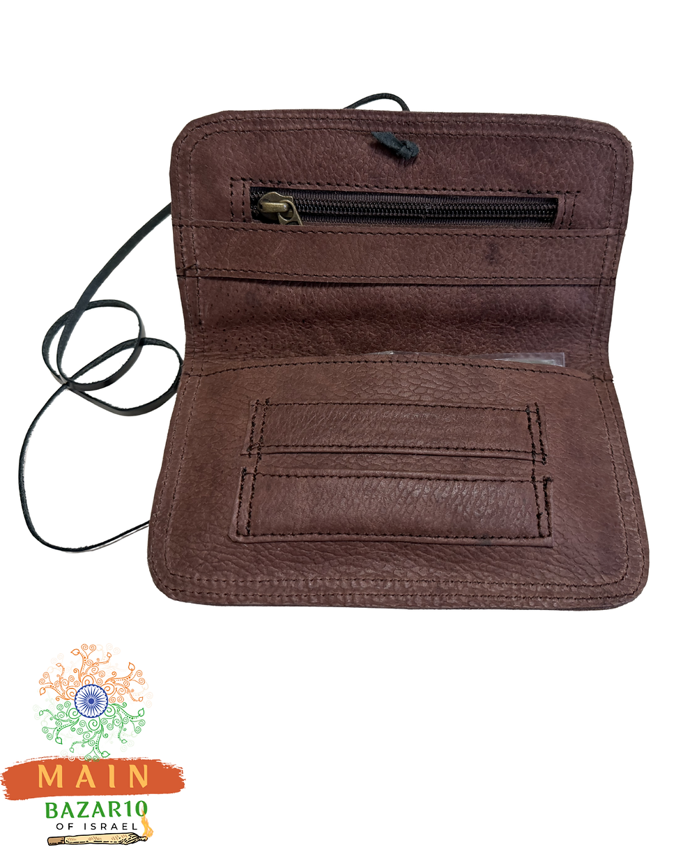 תמונה ממוזערת: קייס לטבק מעור אמיתי עם ספירלה | עבודת יד מהודו