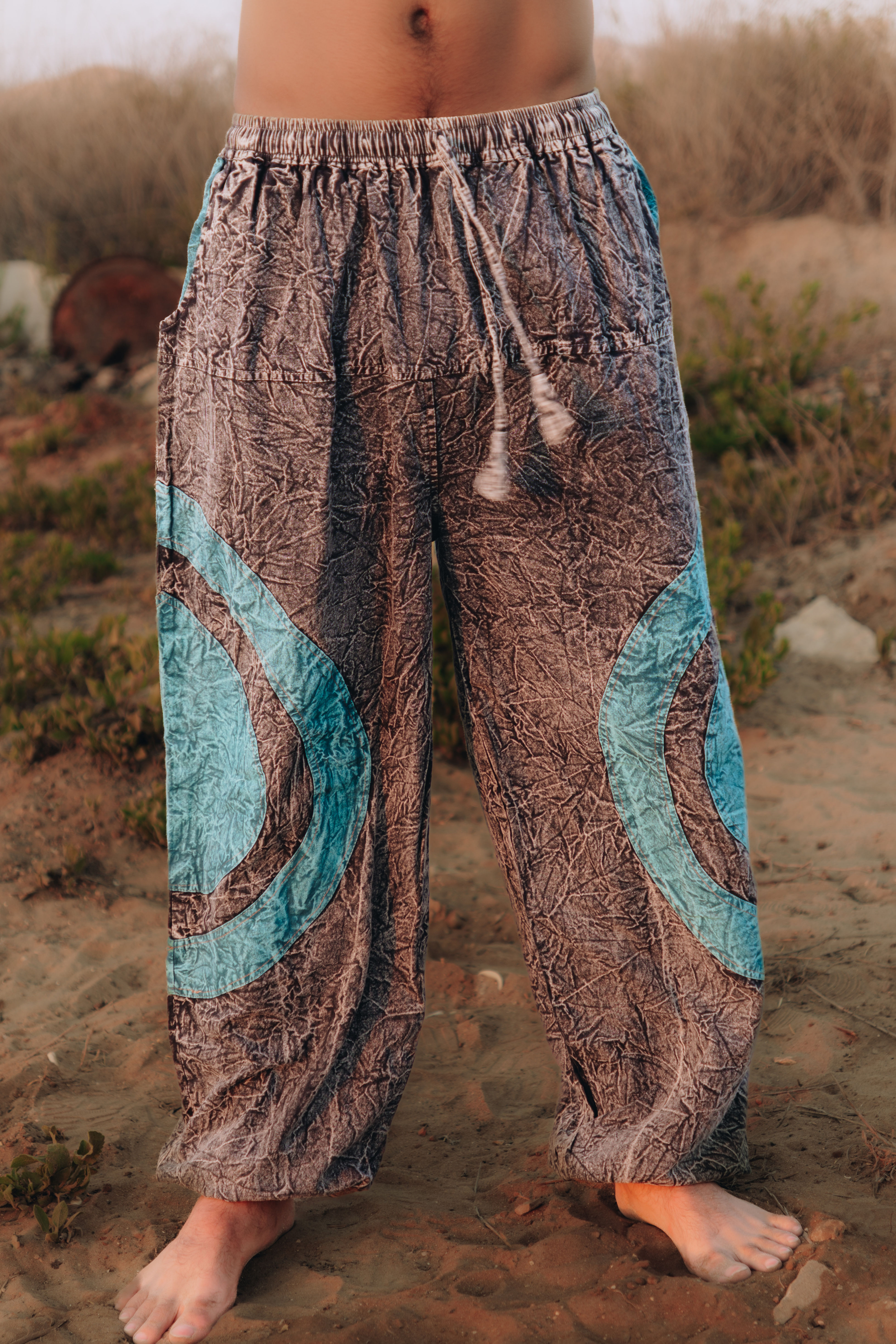 מכנסיים עם הדפסים צבעוניים ותחרה בולטת, סגנון בוהו שיק, Main Bazar 10