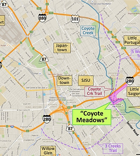 Coyote Meadows regional map