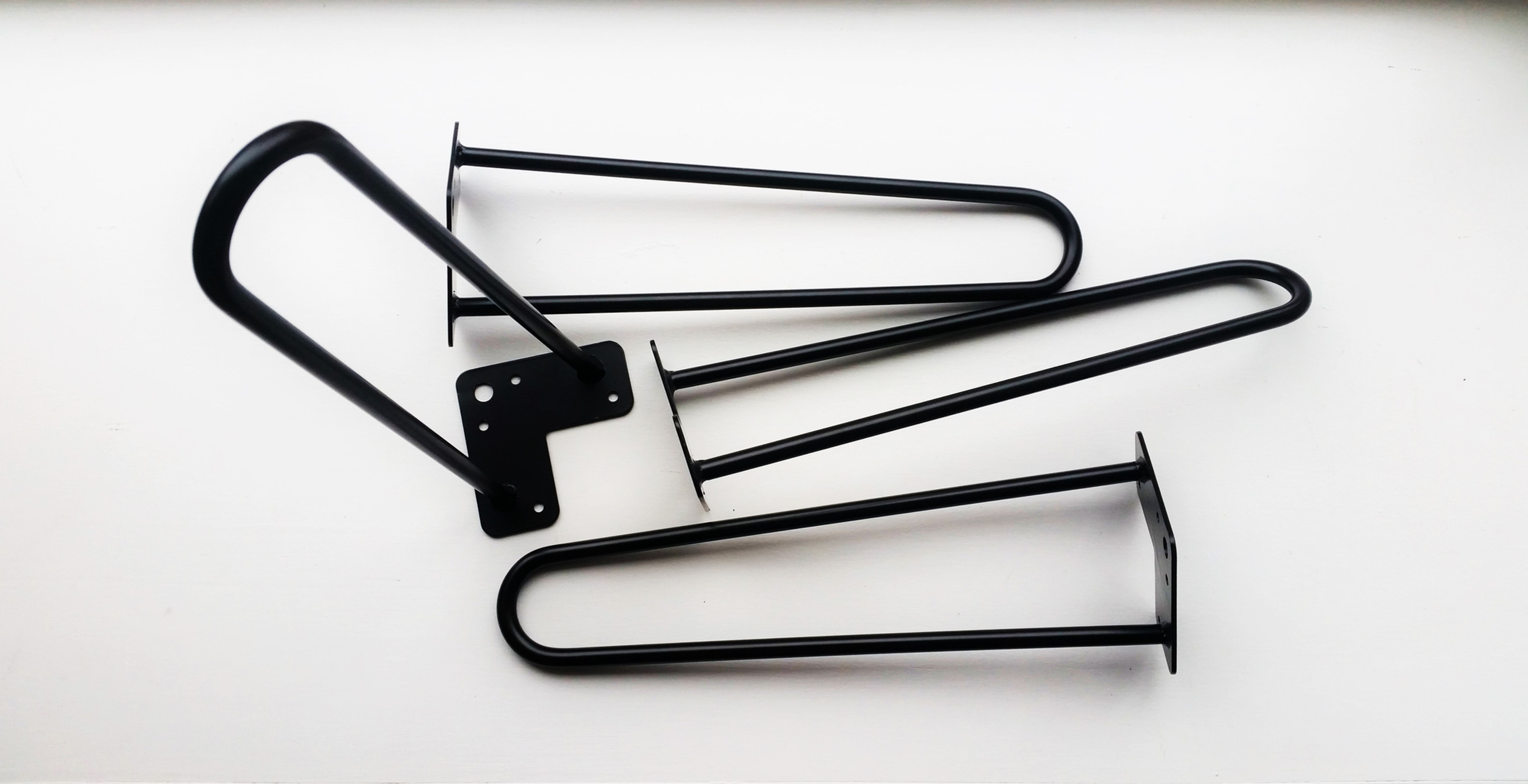 Black Powder Coated Hairpin Legs - 16"