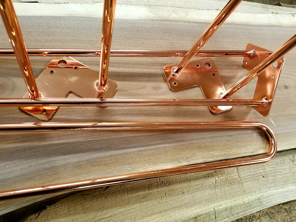 Thumbnail: Copper Plated Hairpin Legs - 28" (clear coat)