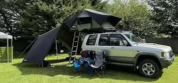 Pitch 3 with stunning tentbox at Dove Cote Lodge Camping