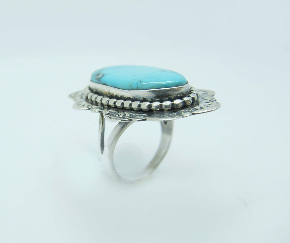 Thumbnail: SS OVAL TURQ W/BEA