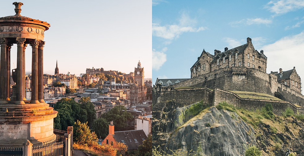 5 Unmissable Things to Do in Edinburgh This Spring - treasure hunt split image of two shots of Edinburgh