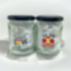 Two glass jars with teacher appreciation messages