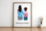 Mummy & Robyn illustration: A mother and daughter stand together