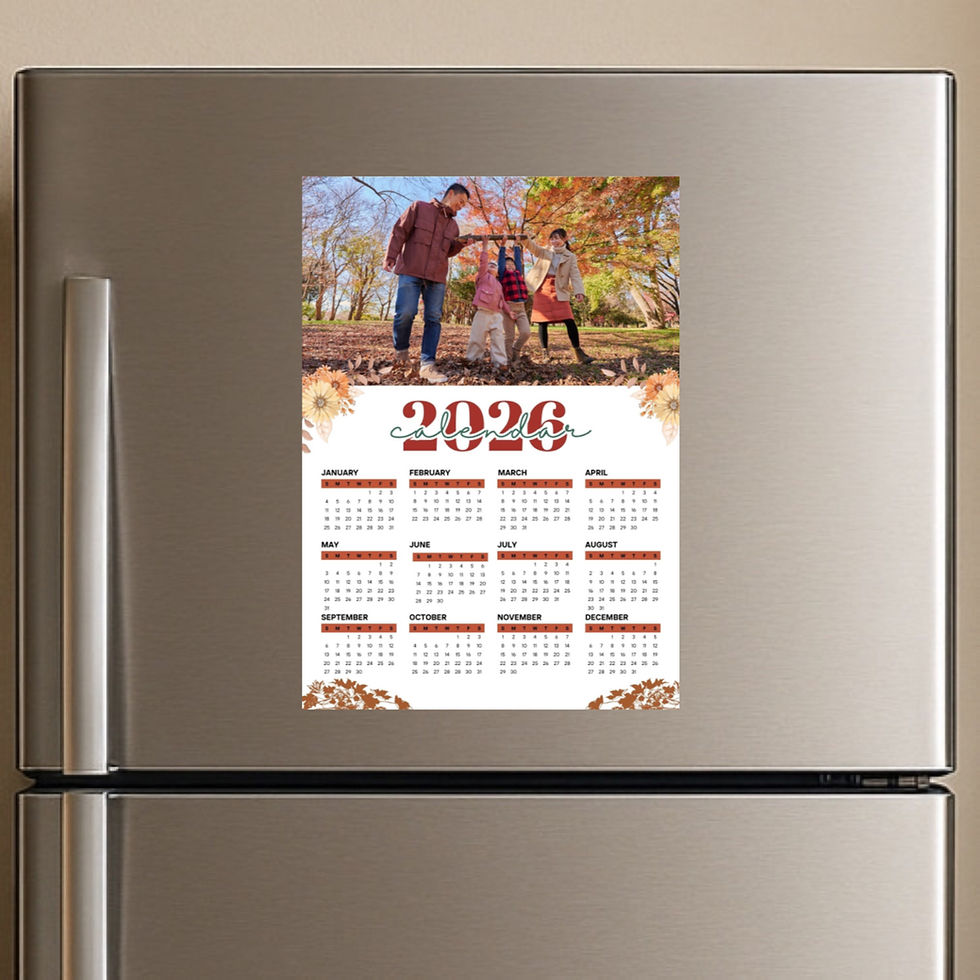 Thumbnail: Personalised A4 Fridge Magnet Photo Calendar 2026