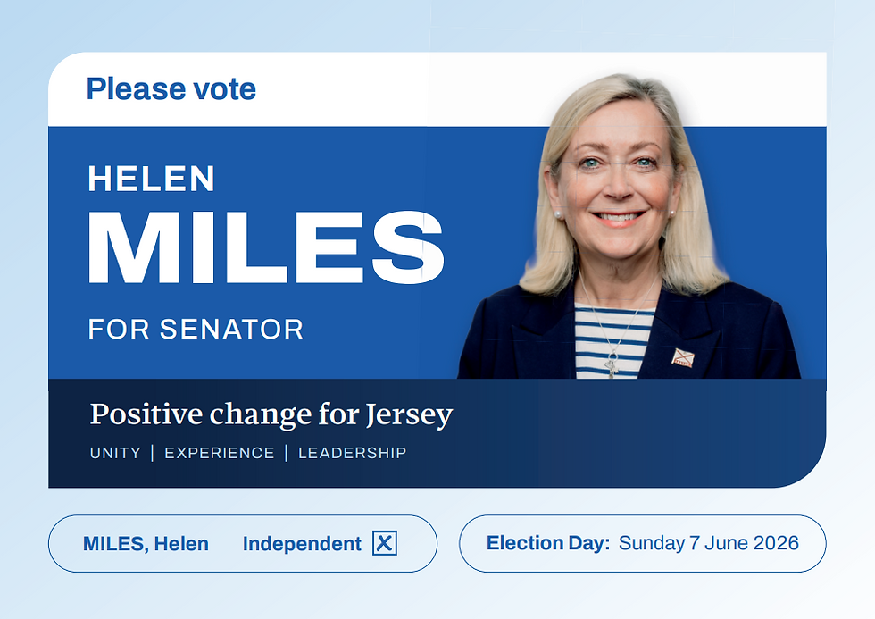 Helen Miles' election poster