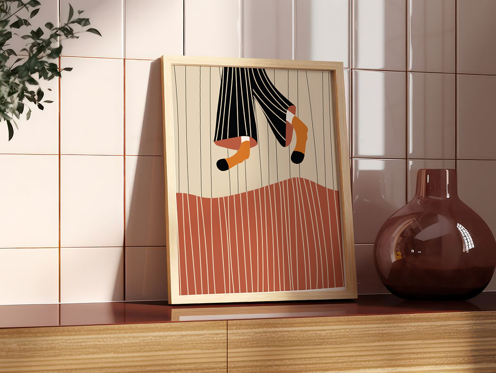 Relaxed Days Art Print perfect for bedroom