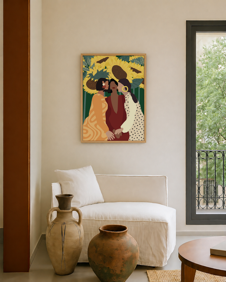 Golden Company | Premium Art Print | Wooden Frame