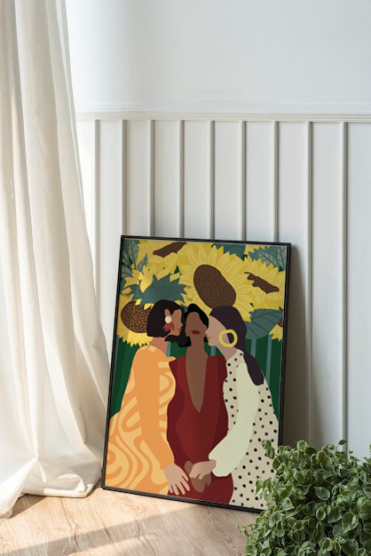 Golden Company | Premium Art Print | perfect for best friend gifts