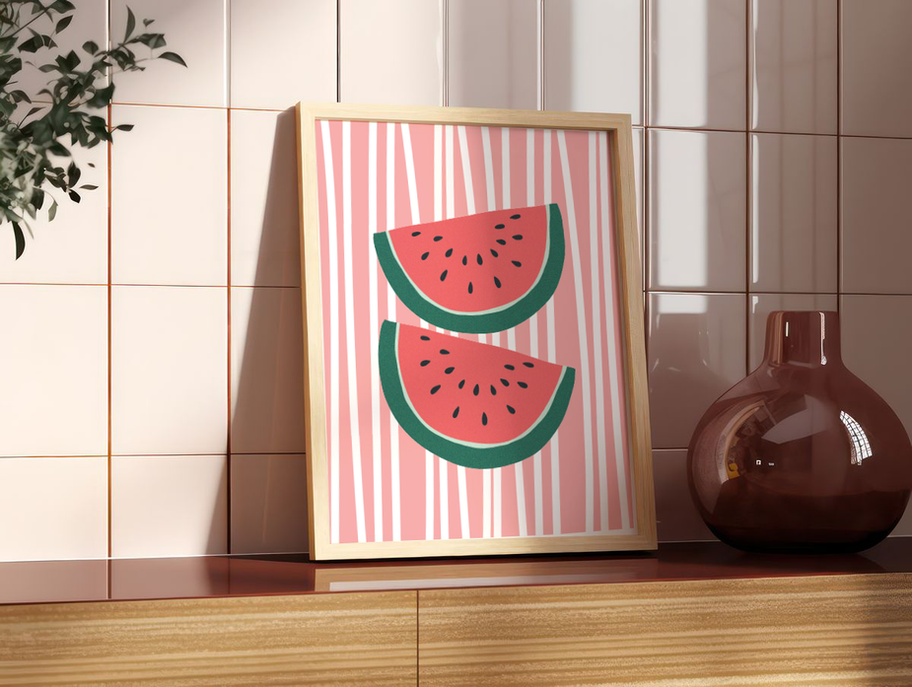 Summer Slice Art Print perfect for bright, cheerful interiors